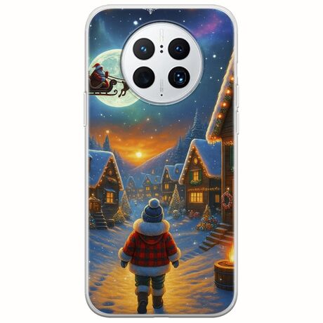 Santa Over The Village Huawei Mate 50 Pro Flexible TPU (Διάφανη Σιλικόνη)