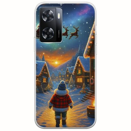 Santa Over The Village Oppo A57 4G Flexible TPU (Διάφανη Σιλικόνη)