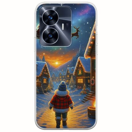 Santa Over The Village Realme C55 Flexible TPU (Διάφανη Σιλικόνη)
