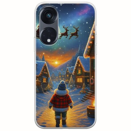 Santa Over The Village Oppo Reno 8Τ 5G Flexible TPU (Διάφανη Σιλικόνη)