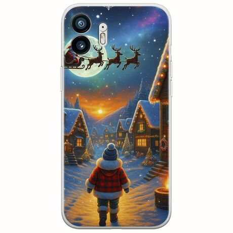 Santa Over The Village Nothing Phone (2) Flexible TPU (Διάφανη Σιλικόνη)