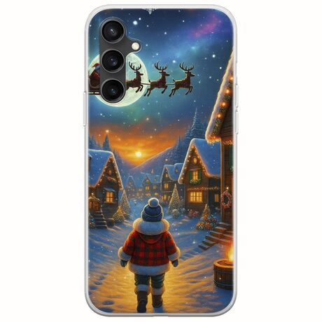 Santa Over The Village Samsung Galaxy S23 FE 5G Flexible TPU (Διάφανη Σιλικόνη)