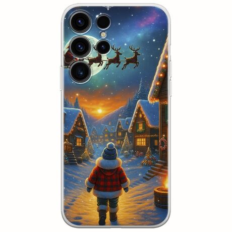 Santa Over The Village Samsung Galaxy S24 Ultra 5G Flexible TPU (Διάφανη Σιλικόνη)