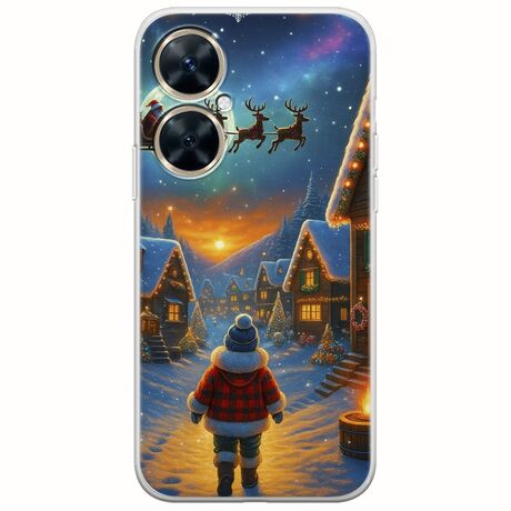 Santa Over The Village Huawei Nova 11i Flexible TPU (Διάφανη Σιλικόνη)