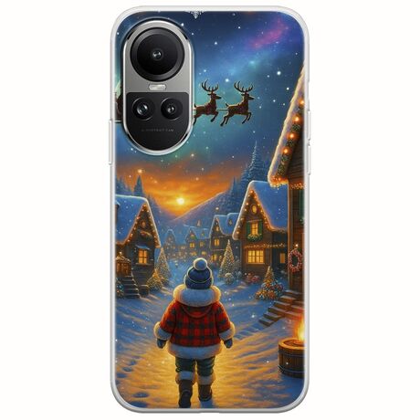 Santa Over The Village Oppo Reno 10 5G Flexible TPU (Διάφανη Σιλικόνη)