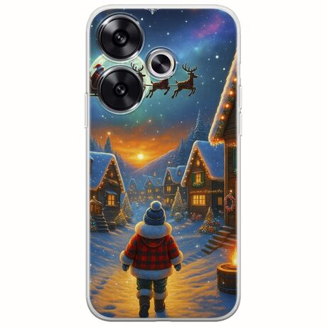 Santa Over The Village Xiaomi Poco F6 5G Flexible TPU (Διάφανη Σιλικόνη)