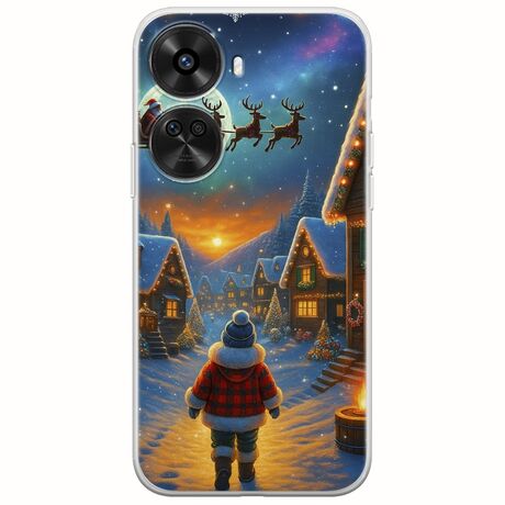Santa Over The Village Huawei Nova 12 SE Flexible TPU (Διάφανη Σιλικόνη)
