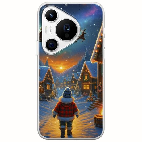 Santa Over The Village Huawei Pura 70 Pro Flexible TPU (Διάφανη Σιλικόνη)