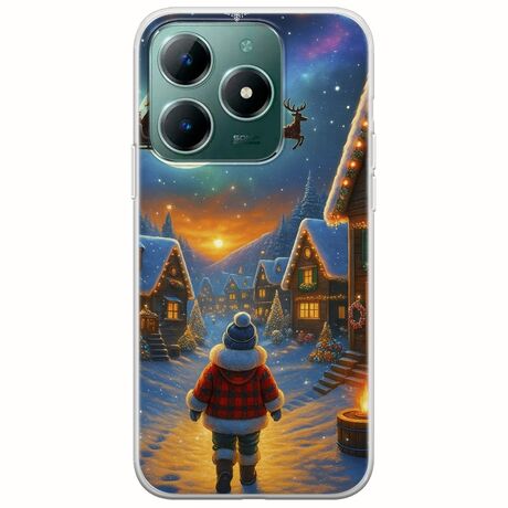 Santa Over The Village Realme C61 Flexible TPU (Διάφανη Σιλικόνη)