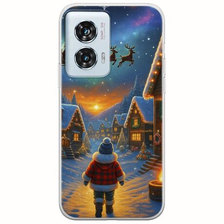 Santa Over The Village Motorola Edge 50 Fusion 5G Flexible TPU (Διάφανη Σιλικόνη)