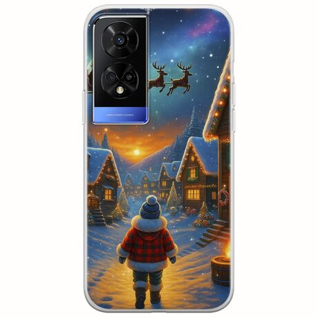 Santa Over The Village TCL 50 5G Flexible TPU (Διάφανη Σιλικόνη)