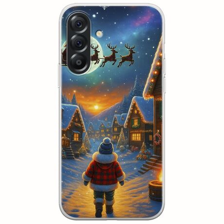 Santa Over The Village Samsung Galaxy A56 5G Flexible TPU (Διάφανη Σιλικόνη)