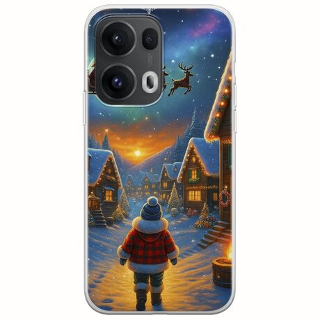 Santa Over The Village Oppo Reno 13 Pro 5G Flexible TPU (Διάφανη Σιλικόνη)