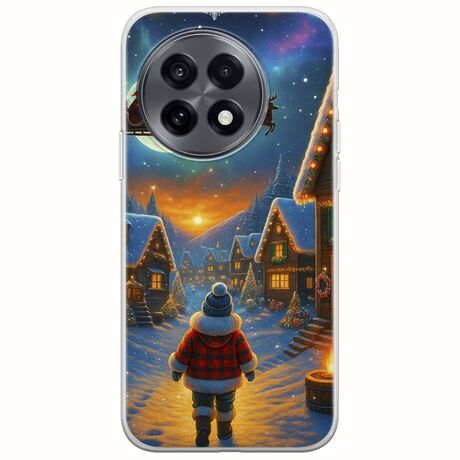 Santa Over The Village OnePlus 13R 5G Flexible TPU (Διάφανη Σιλικόνη)