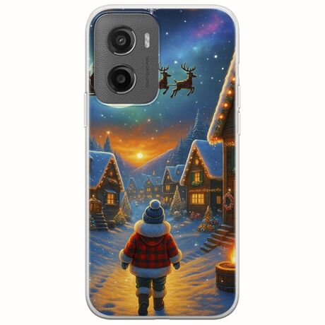 Santa Over The Village Motorola Moto G05 Flexible TPU (Διάφανη Σιλικόνη)