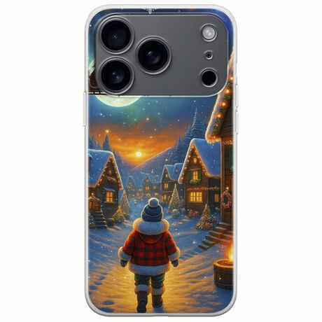 Santa Over The Village iPhone 17 Pro Flexible TPU (Διάφανη Σιλικόνη)