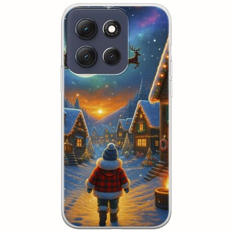 Santa Over The Village Motorola Moto G86 5G Flexible TPU (Διάφανη Σιλικόνη)