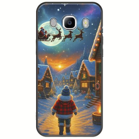 Santa Over The Village Samsung Galaxy J5(2016) Black TPU (Μαύρη Σιλικόνη)