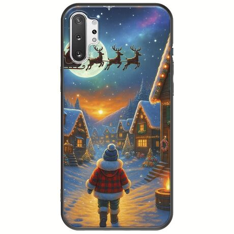 Santa Over The Village Samsung Galaxy Note 10 Plus Black TPU (Μαύρη Σιλικόνη)