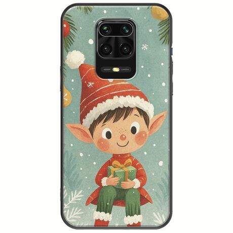 Smiling Elf Present Xiaomi Redmi Note 9S / 9 Pro / 9 Pro Max Black TPU (Μαύρη Σιλικόνη)