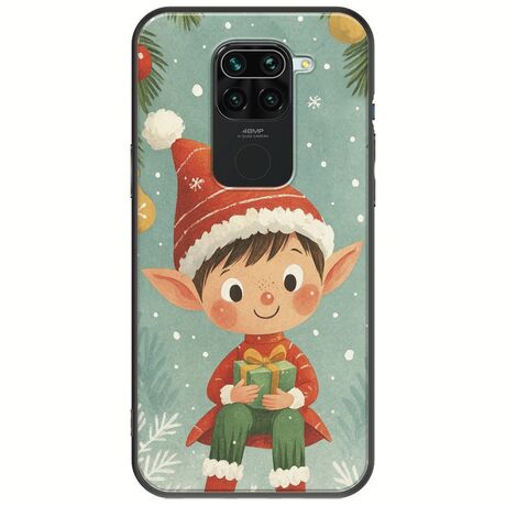 Smiling Elf Present Xiaomi Redmi Note 9 Black TPU (Μαύρη Σιλικόνη)