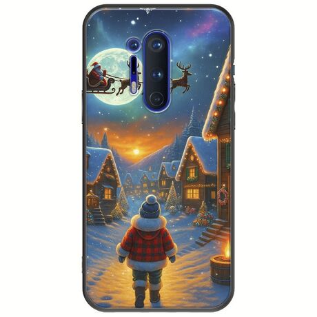 Santa Over The Village OnePlus 8 Pro Black TPU (Μαύρη Σιλικόνη)