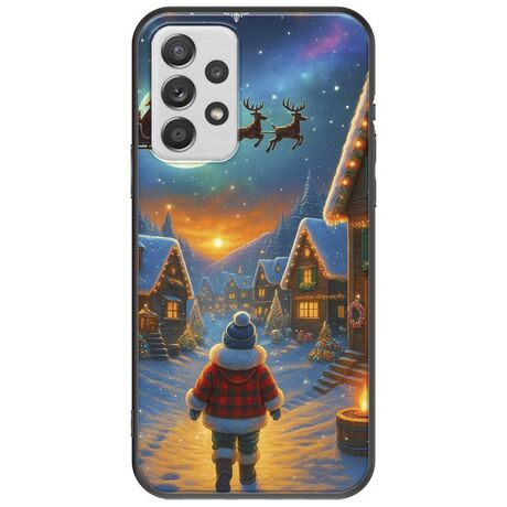 Santa Over The Village Samsung Galaxy A32 5G Black TPU (Μαύρη Σιλικόνη)
