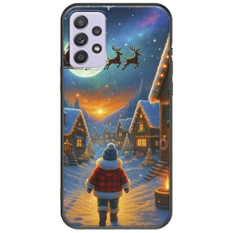 Santa Over The Village Samsung Galaxy A52 (4G/5G) A52s Black TPU (Μαύρη Σιλικόνη)