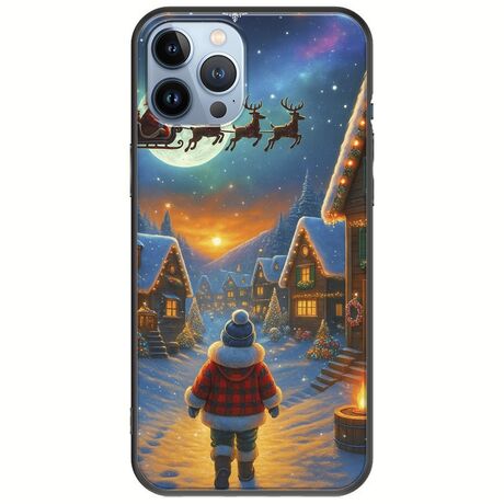 Santa Over The Village iPhone 12 Pro Black TPU (Μαύρη Σιλικόνη)