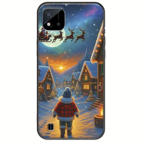 Santa Over The Village Realme C11 2021 Black TPU (Μαύρη Σιλικόνη)