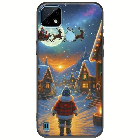 Santa Over The Village Realme C21Y / Realme C25Y Black TPU (Μαύρη Σιλικόνη)