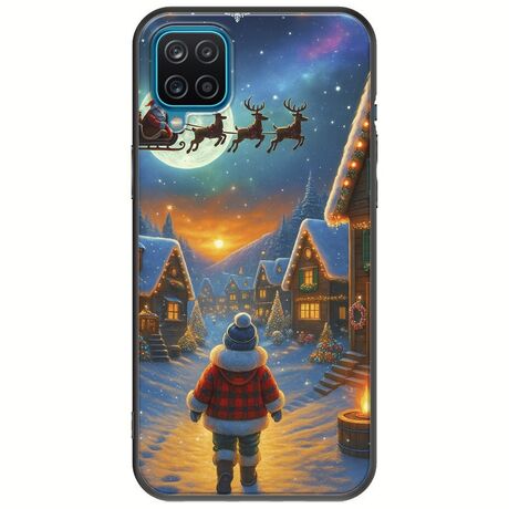 Santa Over The Village Samsung Galaxy M12 Black TPU (Μαύρη Σιλικόνη)