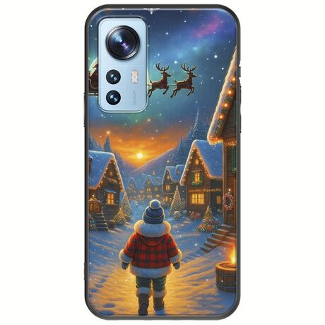 Santa Over The Village Xiaomi 12 / 12X Black TPU (Μαύρη Σιλικόνη)