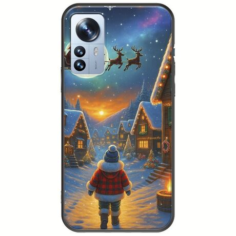 Santa Over The Village Xiaomi 12 Pro Black TPU (Μαύρη Σιλικόνη)