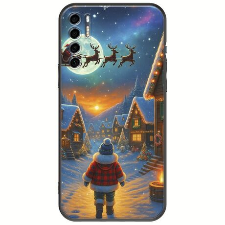 Santa Over The Village TCL 20S / 20 5G / 20L / 20L+ Black TPU (Μαύρη Σιλικόνη)