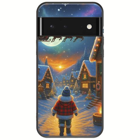 Santa Over The Village Google Pixel 6 Pro 5G Black TPU (Μαύρη Σιλικόνη)