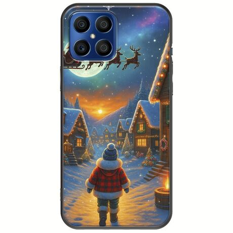 Santa Over The Village Honor X8 Black TPU (Μαύρη Σιλικόνη)