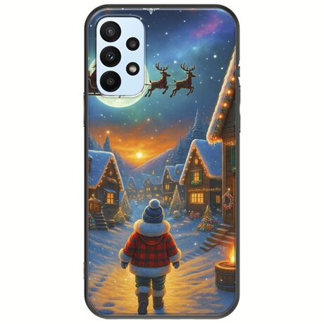 Santa Over The Village Samsung Galaxy A23 5G Black TPU (Μαύρη Σιλικόνη)