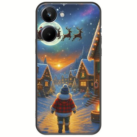 Santa Over The Village Realme 10 4G Black TPU (Μαύρη Σιλικόνη)
