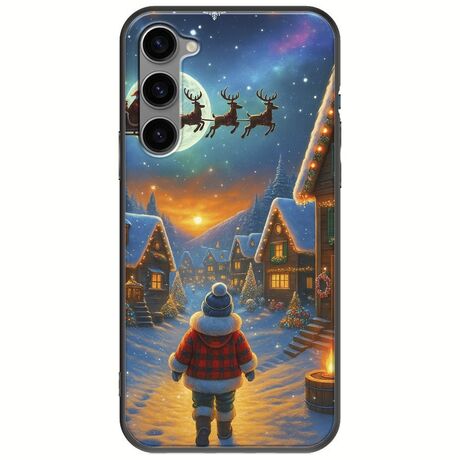 Santa Over The Village Samsung Galaxy S23 Plus 5G Black TPU (Μαύρη Σιλικόνη)