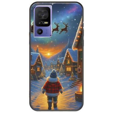 Santa Over The Village TCL 40 SE Black TPU (Μαύρη Σιλικόνη)