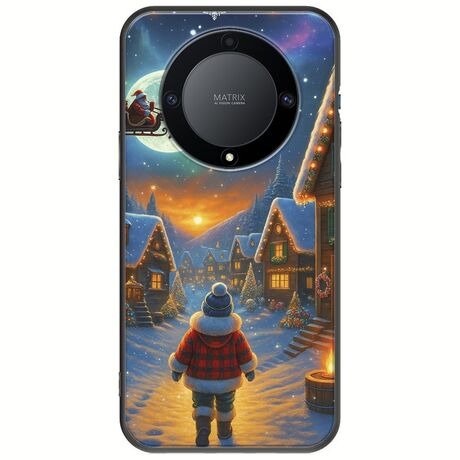 Santa Over The Village Honor Magic 5 Lite 5G Black TPU (Μαύρη Σιλικόνη)
