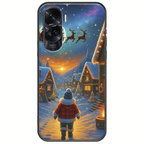 Santa Over The Village Honor 90 Lite 5G Black TPU (Μαύρη Σιλικόνη)
