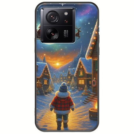 Santa Over The Village Xiaomi 13T Pro 5G Black TPU (Μαύρη Σιλικόνη)