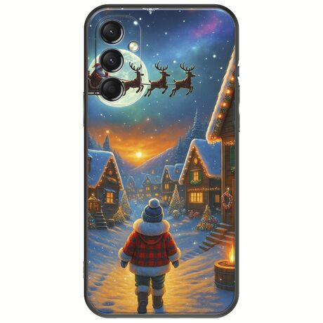 Santa Over The Village Samsung Galaxy M34 5G Black TPU (Μαύρη Σιλικόνη)