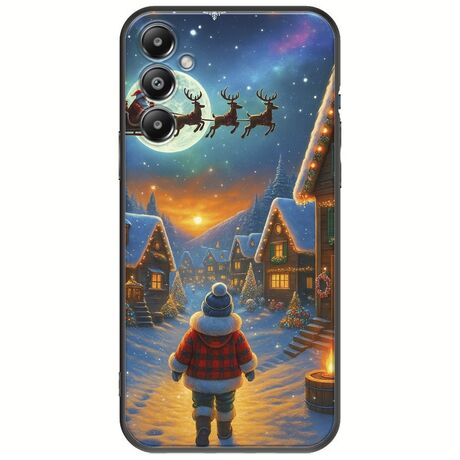 Santa Over The Village Samsung Galaxy A25 5G Black TPU (Μαύρη Σιλικόνη)