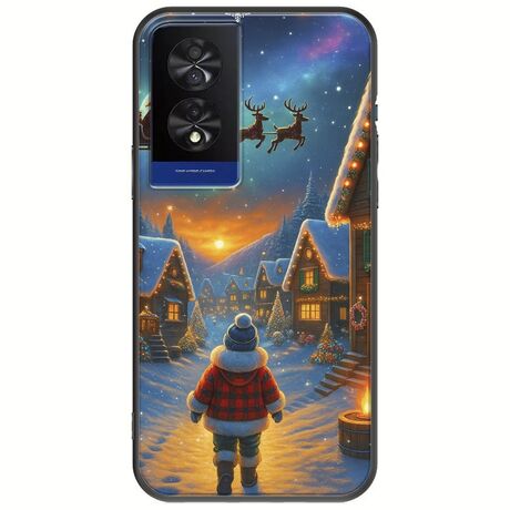 Santa Over The Village TCL 40 NXTPAPER 4G Black TPU (Μαύρη Σιλικόνη)