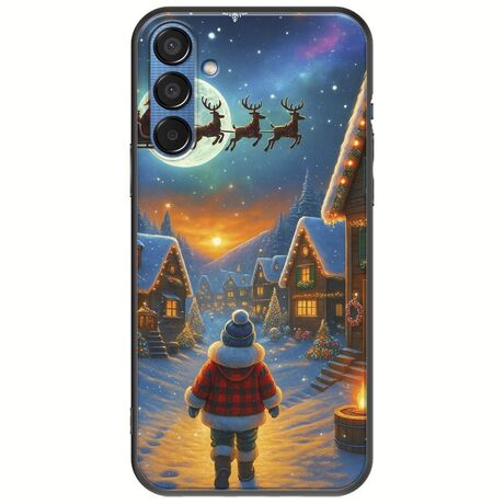 Santa Over The Village Samsung Galaxy M15 5G Black TPU (Μαύρη Σιλικόνη)
