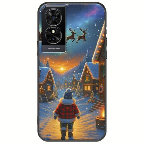 Santa Over The Village TCL 50 SE Black TPU (Μαύρη Σιλικόνη)