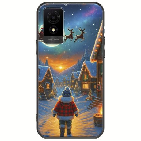 Santa Over The Village TCL 501 Black TPU (Μαύρη Σιλικόνη)